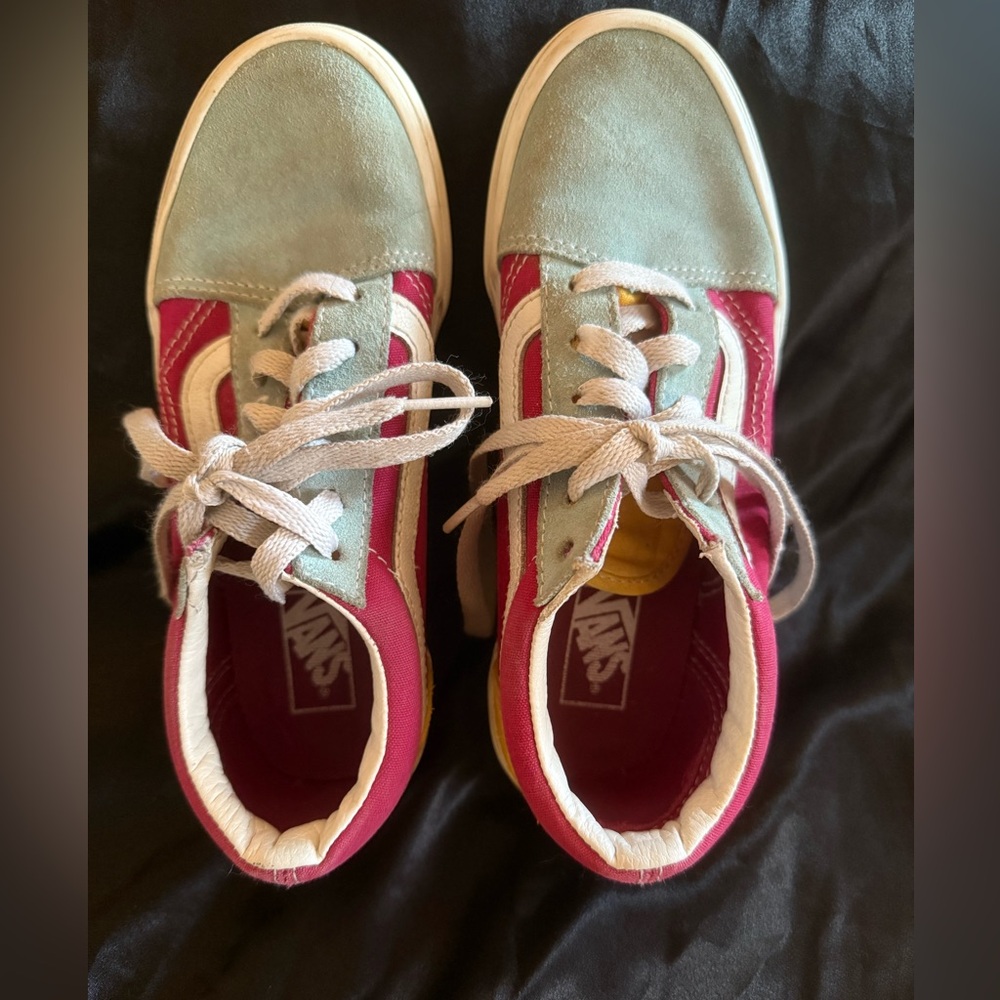 Girls vans old skool retro rainbow size 2.5